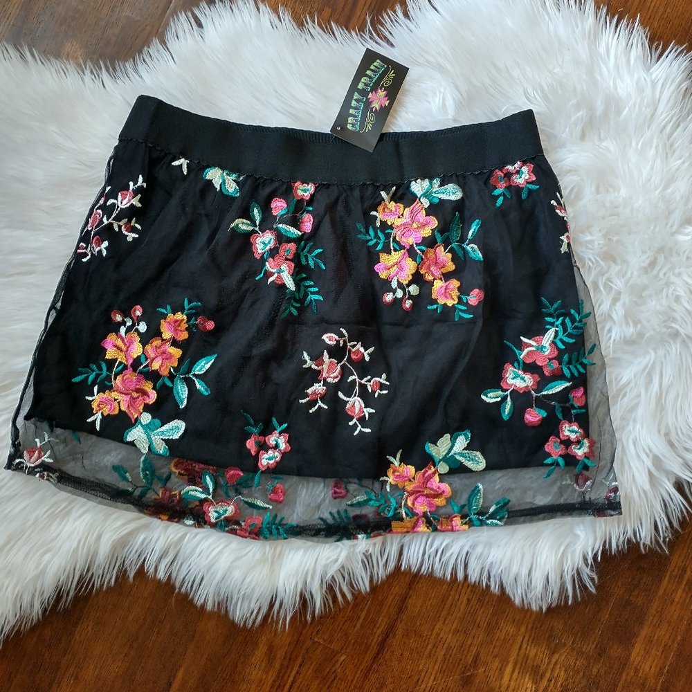 NWT Crazy Train Mini Skirt